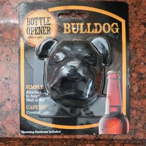 Bulldog Cast Iron Black Bottle Opener